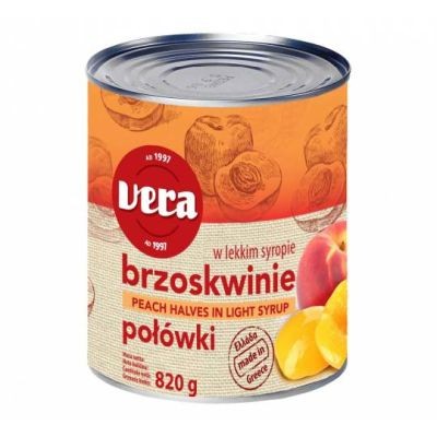 Peach halves, VERA, 2,65 kg / 1,5 kg